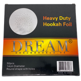Dream Heavy Duty Hookah Foil 14cm Round with Holes 50pcs