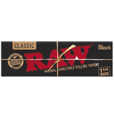 RAW Black 1 1/4 Rolling Papers