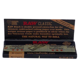 RAW Black 1 1/4 Rolling Papers