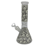 10" Bong - Sandblasted Glo in The Dark Scream Beaker Bong