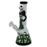10" Bong - Glo in The Dark Mrs Skeleton Bong