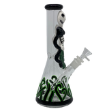 10" Bong - Glo in The Dark Mrs Skeleton Bong
