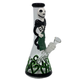 10" Bong - Glo in The Dark Mrs Skeleton Bong