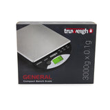 TRUWEIGH GENERAL COMPACT BENCH SCALE 3000G X 0.1G