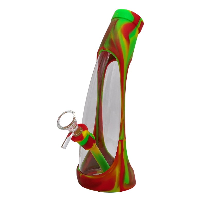 9.5" Bong - Dabmate Silicone Bong Rasta