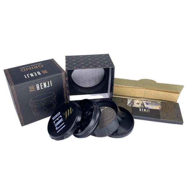 Benji Grind - Premium Aluminum Grinder + Papers + Tips