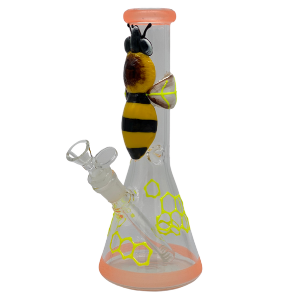 10" Bong - Glo in The Dark Honey Bee Comb Bong