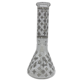 10" Bong - Sandblasted Glo in The Dark LV Design Beaker Bong