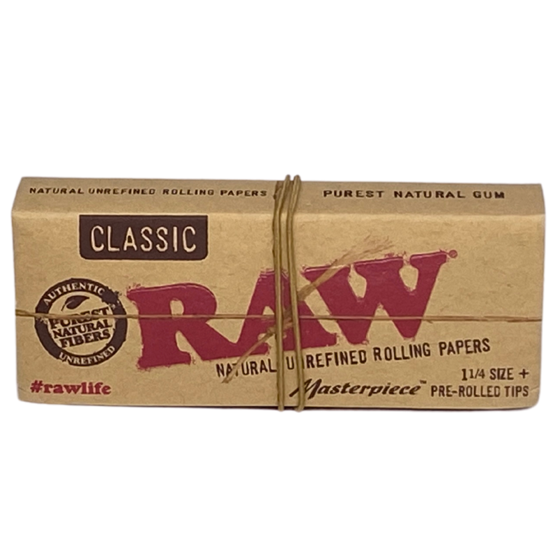 RAW Paper  Masterpiece 1 1/4 Papers + Pre-rolled Tips