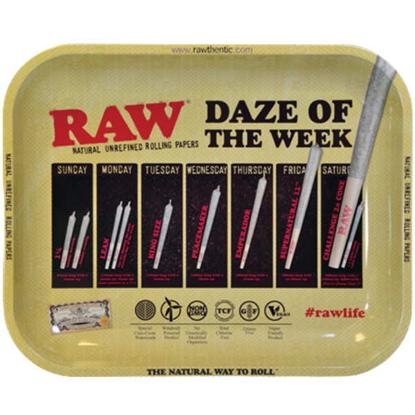 RAW Daze Of The Week Rolling Tray