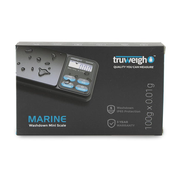 TRUWEIGH MARINE IP65 RATED WASHDOWN MINISCALE - 100G X 0.01G