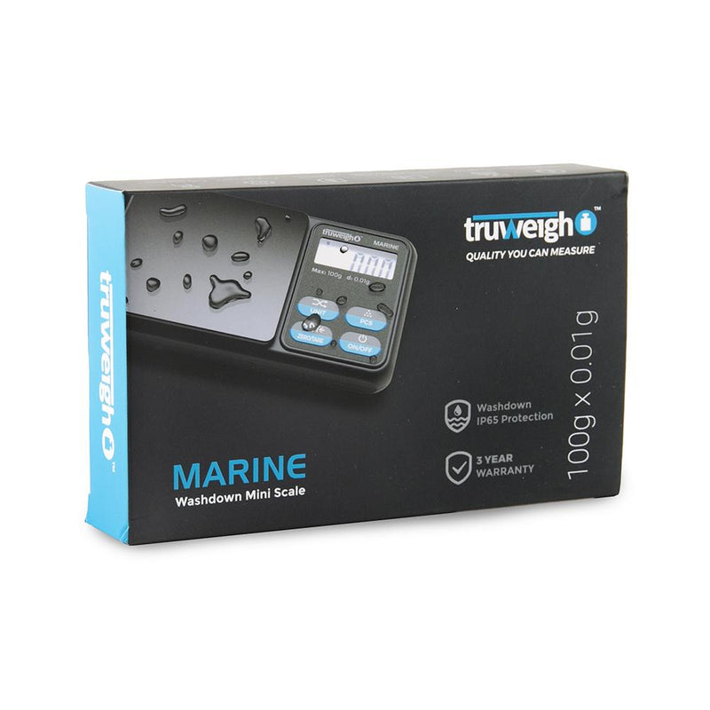 TRUWEIGH MARINE IP65 RATED WASHDOWN MINISCALE - 100G X 0.01G